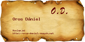 Oros Dániel névjegykártya